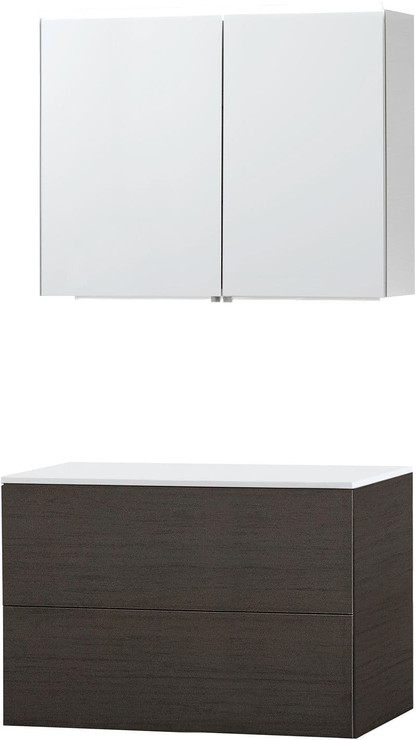 MEUBLE PURO SOLO WENGE 90 SOLID A POSER ARMOIRE TOILETTE