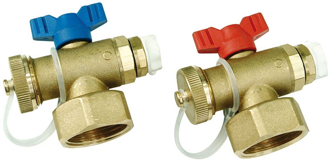 EMBOUT 4/4"F+ECROU+ROBINET DE REMPLISSAGE ET DE VIDANGE 3/8"SET=2PCS
