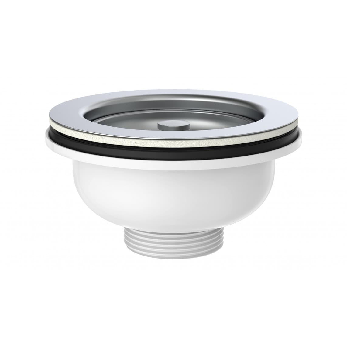 98835240 KS bonde à panier, 1 1/2" M, acier inoxydable calice d'évacuation & tamis Ø114 mm