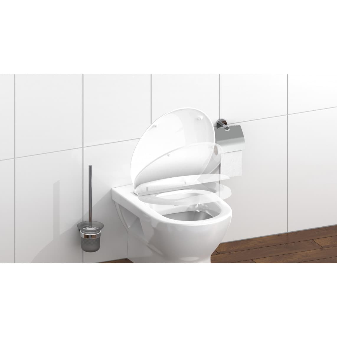 10220 Duroplast WC-zitting, wit, met valrem