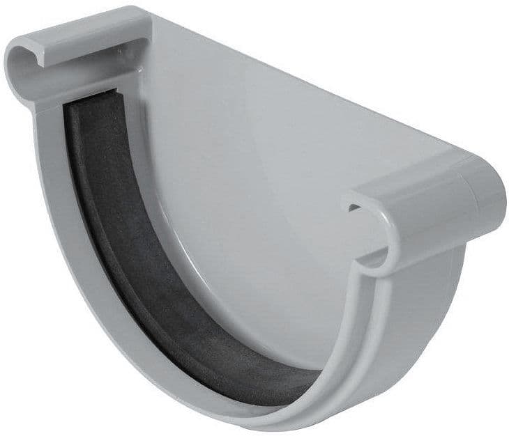 FOND POUR GOUTTIERE PVC+JOINT 125MM GRIS CLAIR