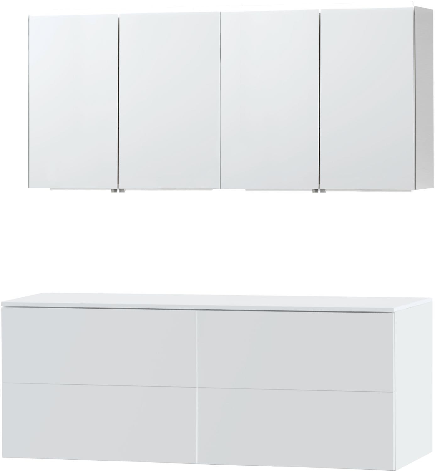 MEUBLE PURO DUO BLANC 160 SOLID A POSER ARMOIRE TOILETTE