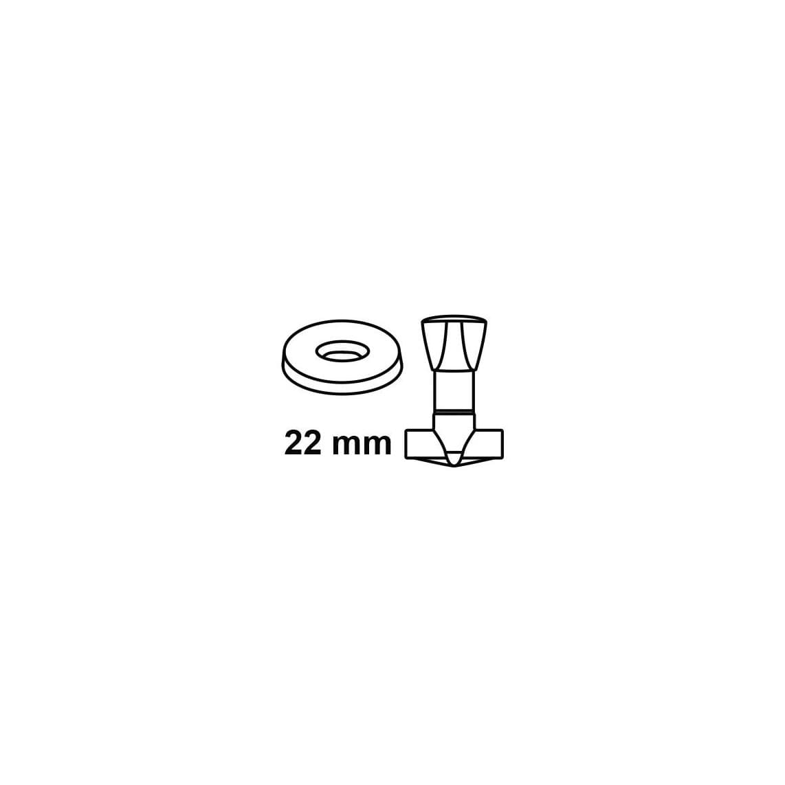 986512113 Concealed valve, 22 mm, with rose