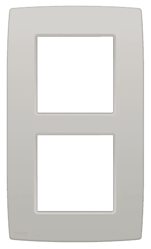 Plaque de recouvrement double, entraxe de 60 mm, verticale, couleur Niko Original light grey