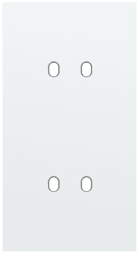 Plaque de recouvrement double, verticale 71 mm d'entraxe, pour des fonctions de commutation double, couleur Niko Toggle steel white coated