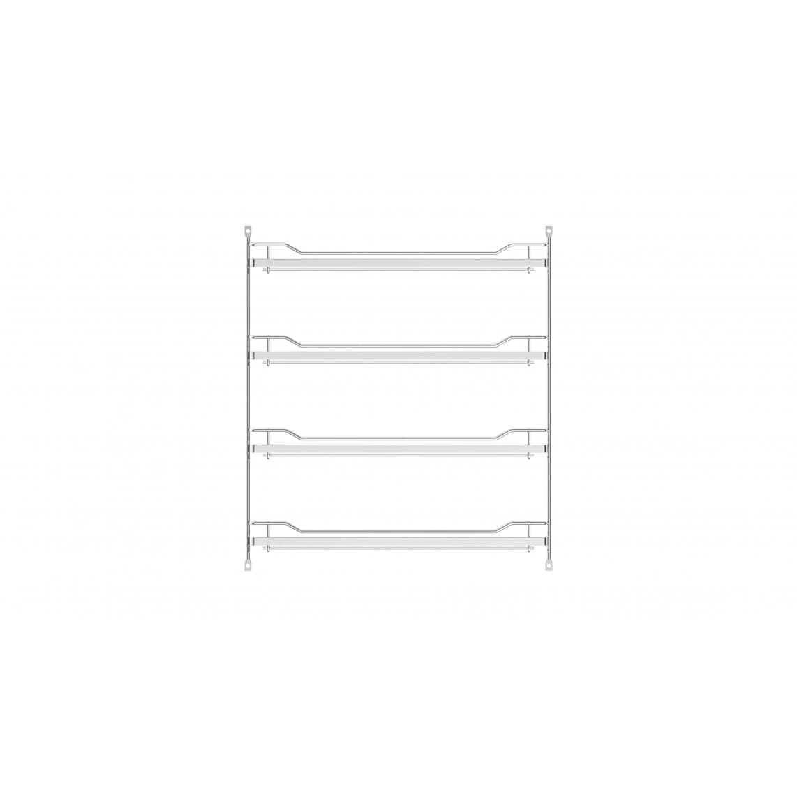 2082 étagère à épices, chromé, 370 x 60 x 425 mm, pour 4 x 6 boîtes