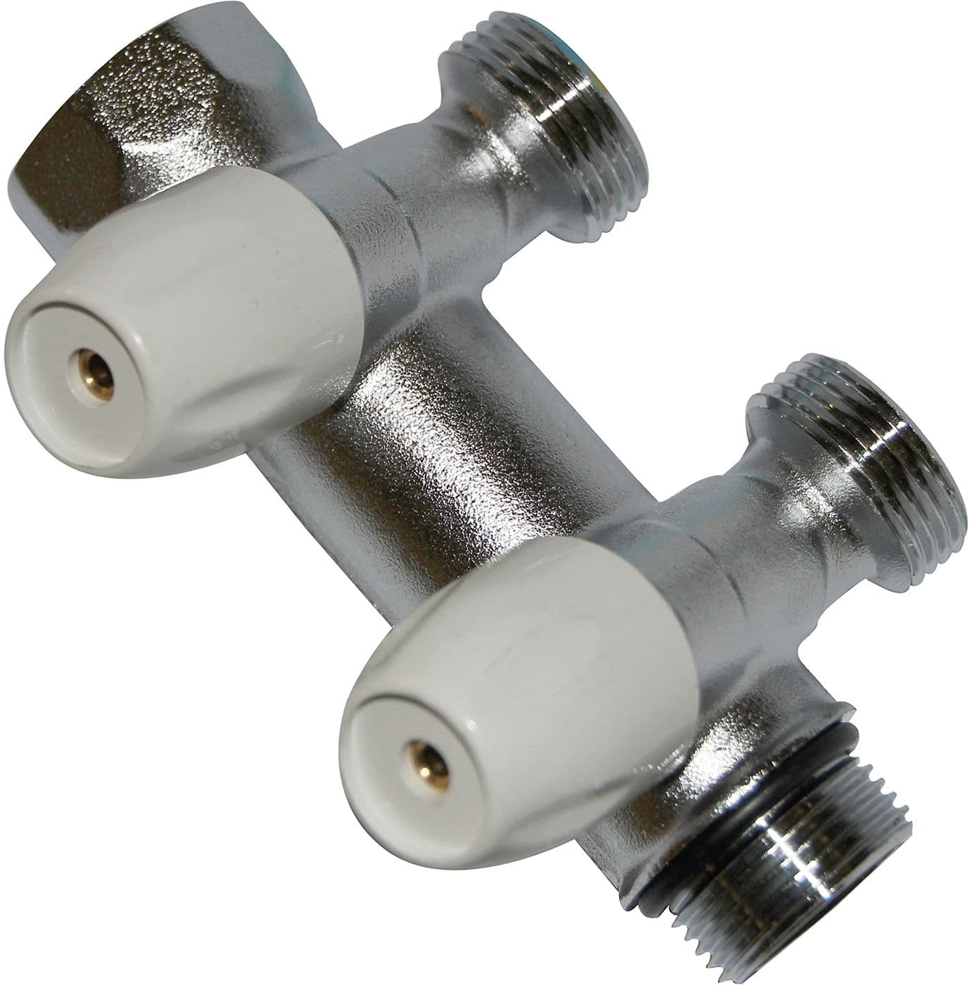 COLLECTEUR EUROCONE 3/4"MF + 3X ROBINET D'ARRET EUROCONE ROUGE/BLEU