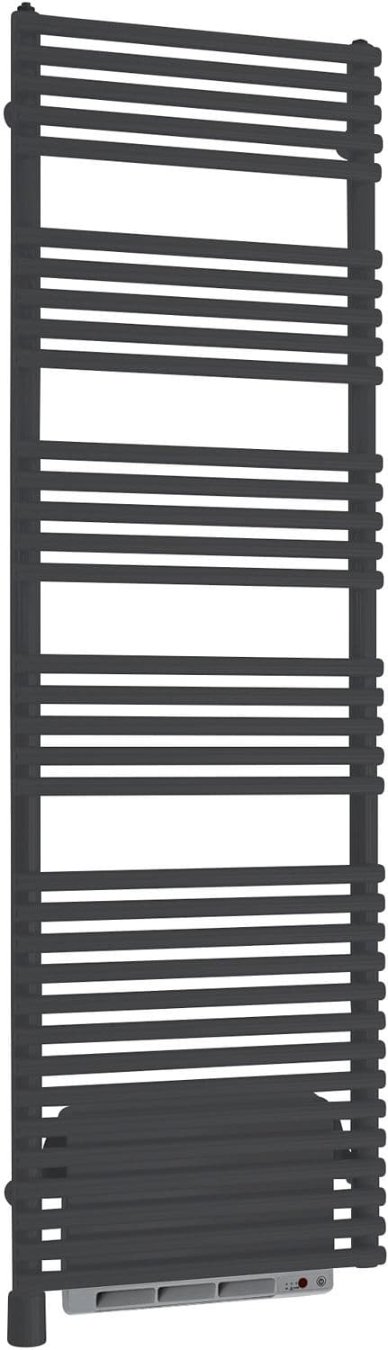 D-RADIATEUR SALLE DE BAIN TUBO TURBO 496/1746MM 1000W +VENTILO 1000W MAT NOIR