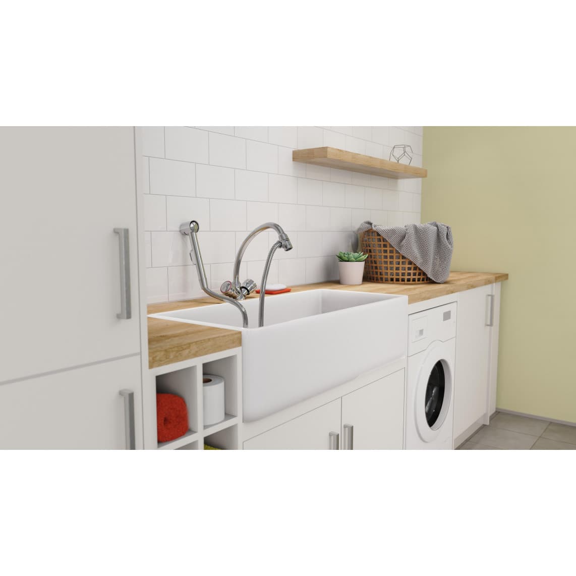 DX22 Wastafel handdouche set, chroom