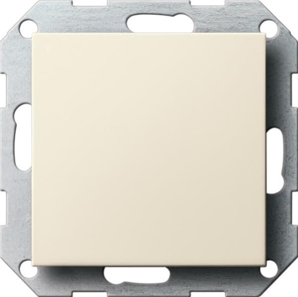 Cache borgne avec anneau de support Blanc crème brillant uniquement pour fixation par vis.