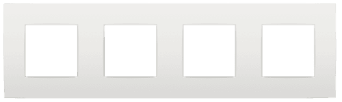 Plaque de recouvrement quadruple, entraxe de 71 mm, couleur Niko Intense white