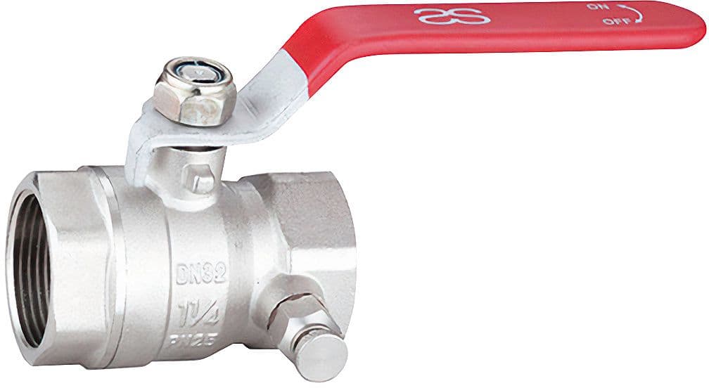 ROBINET A BILLE PASSAGE INTEGRAL AVEC PURGEUR FF 3/4"