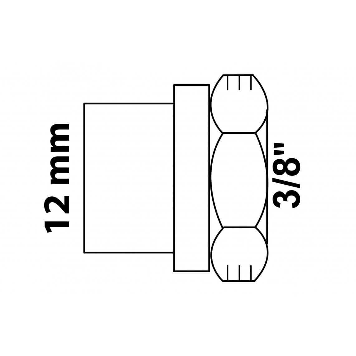 989101055 BR manchon de transition, vierge, 12 mm x 3/8" F, 1 manchon (4270g)