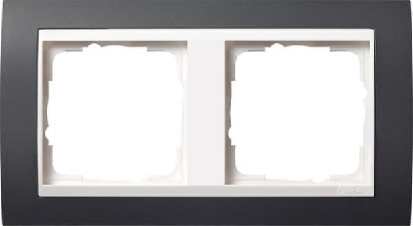 Cadres de finition Gira Event Anthracite avec cadre intermédiaire Blanc brillant Anthracite avec