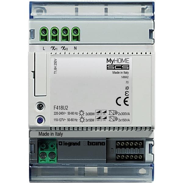 MyHome - variateur universel pour Led - 4 din - 2 sorties