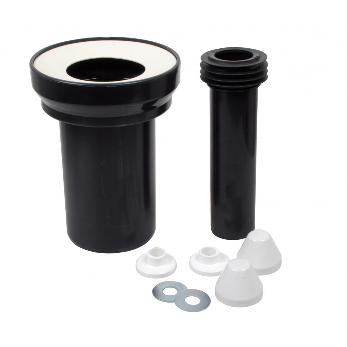 58.933.00..0000 PP SANIT garniture de WCe de raccordement, noir mat, 45 x 180 mm, DN 90