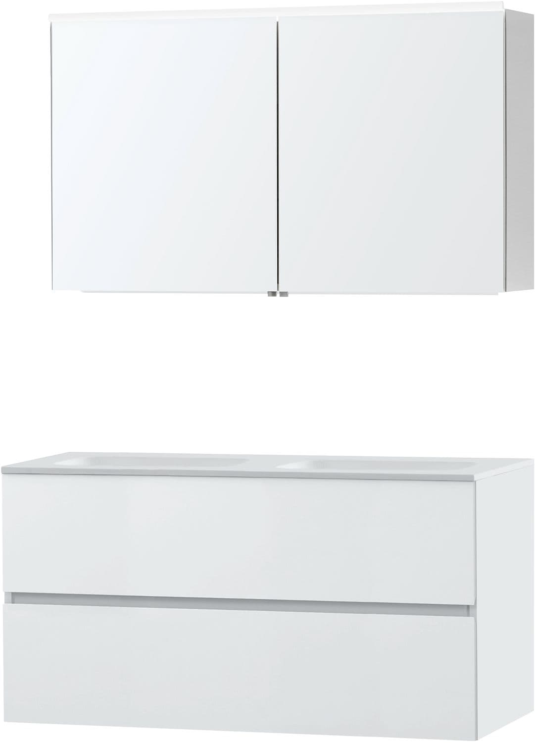 MEUBLE MOLTO POUDRE BLANC 120 SOLID ARMOIRE TOILETTE