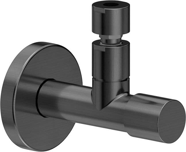 ROBINET D'ARRET EQUERRE NOBILI 1/2" GRAPHITE BROSSÉ