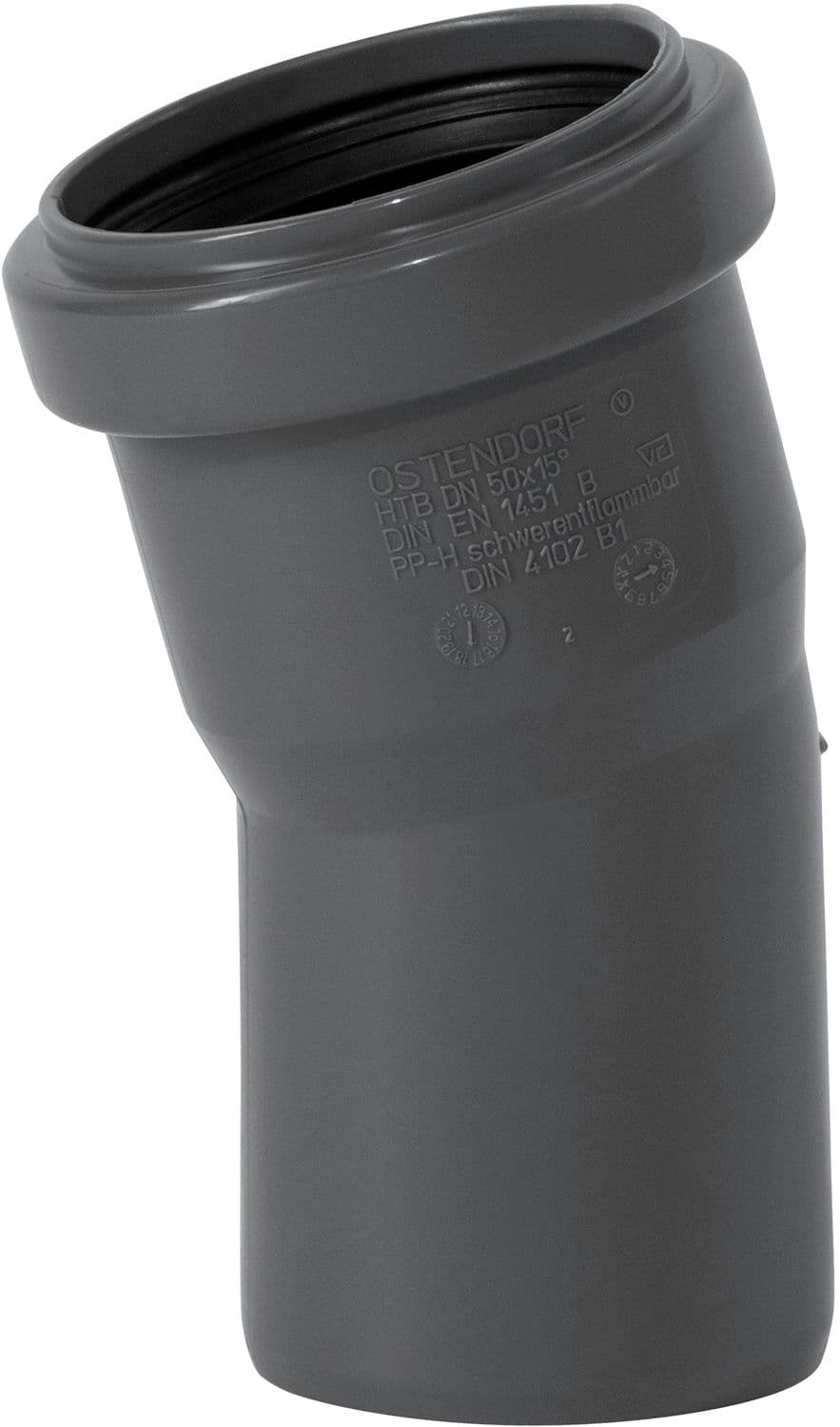COUDE 15° MF 50MM PP HT-SAFE OSTENDORF