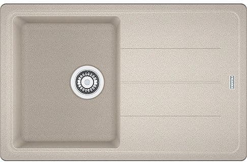 EVIER A ENCASTRER BASIS FRANKE 1 BAC+EGOUTTOIR 78X50 CHAMPAGNE