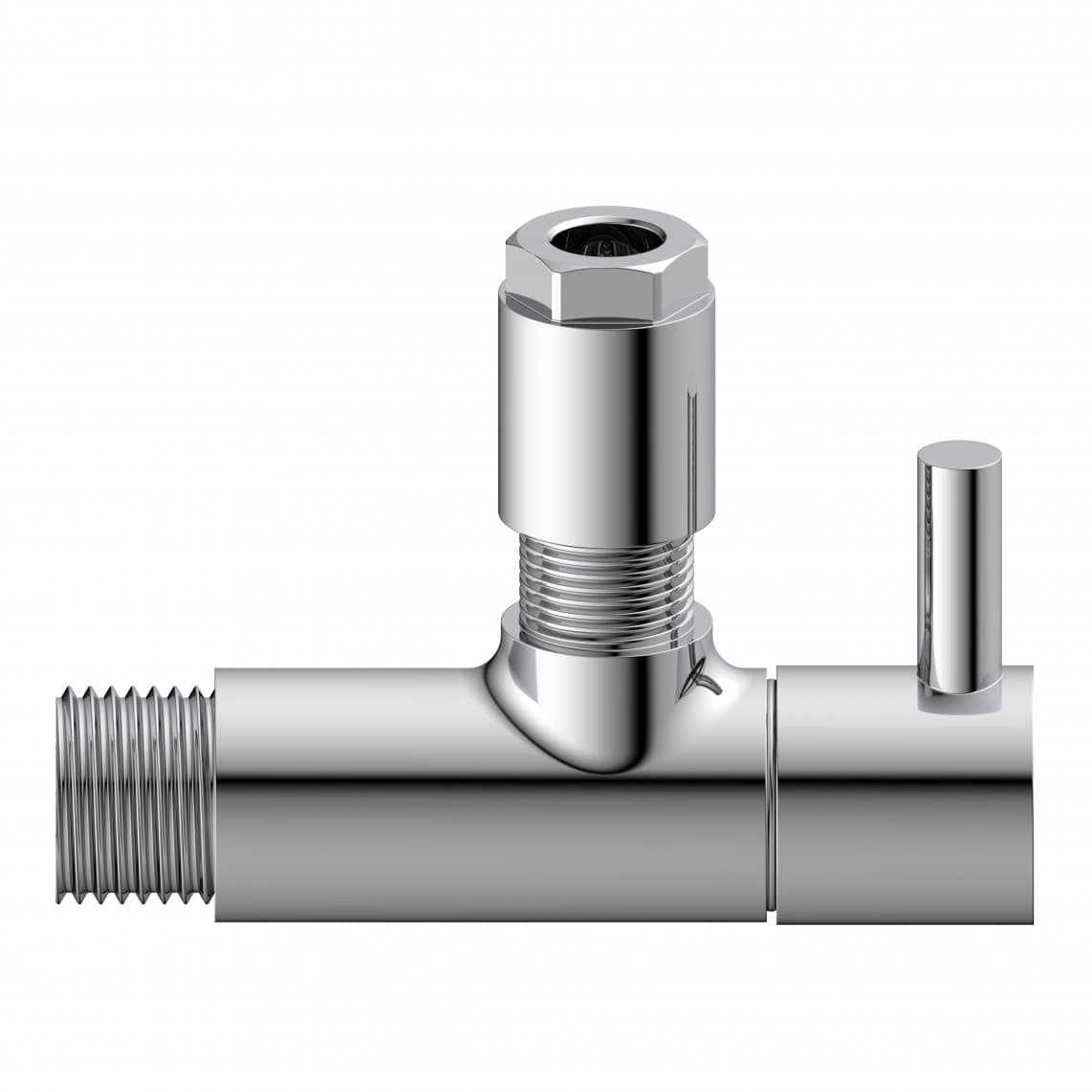 98166110 DEV-5WK, hoekstopkraan, 1/2"BU x 10 mmQ, met rozet