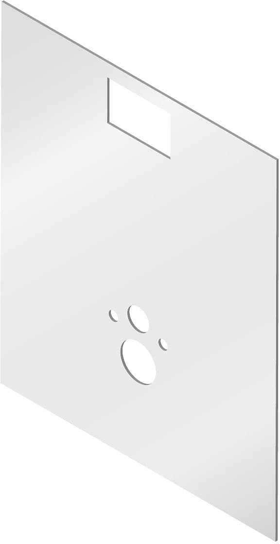 PLAQUE DE RECOUVREMENT SYSTEMFIX/DUOFIX ACRYL PASPARTOE BLANC BRILLANT/SATIN