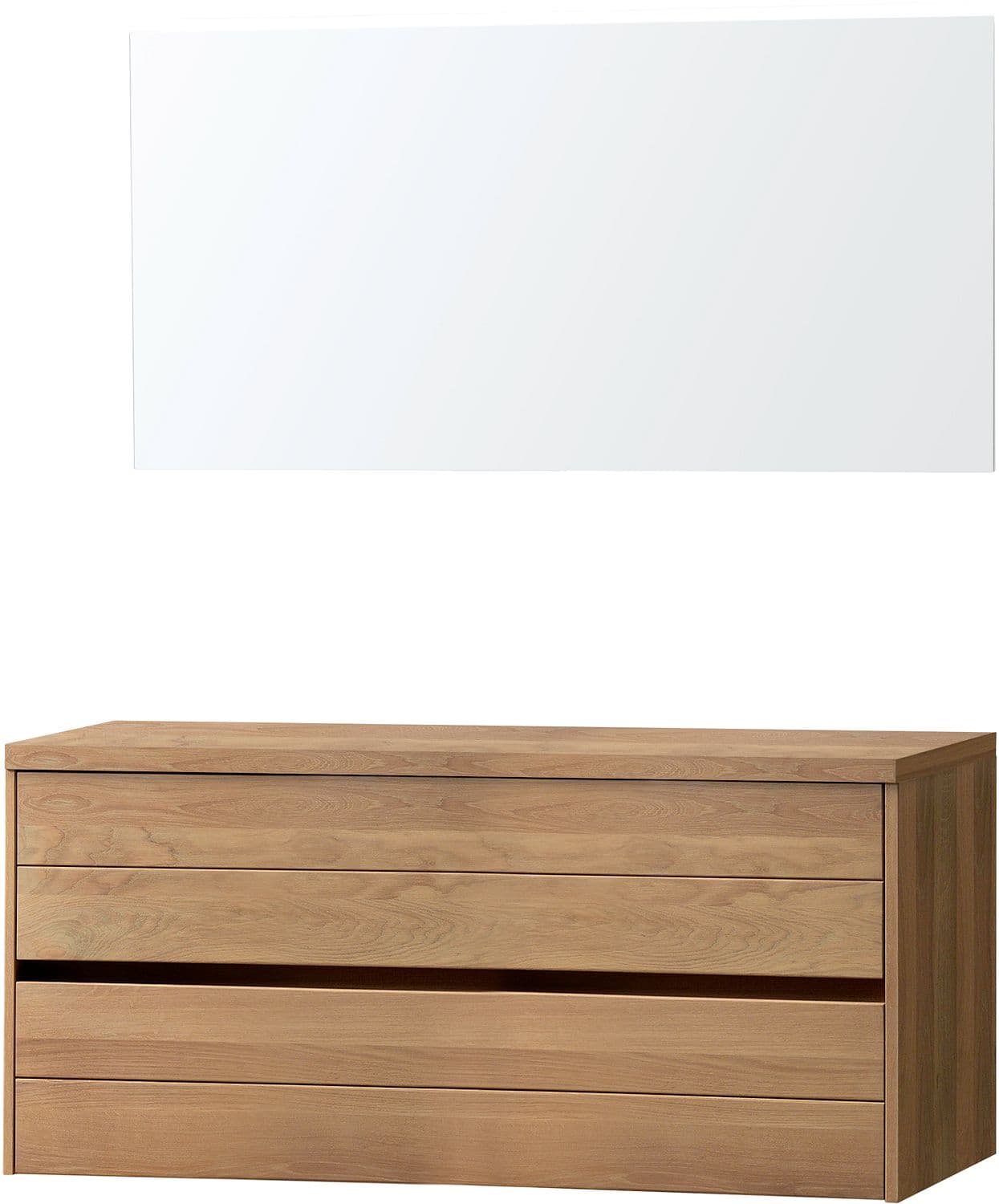 MEUBLE CHENE MASSIF 140CM POUR A POSER AVEC MIROIR