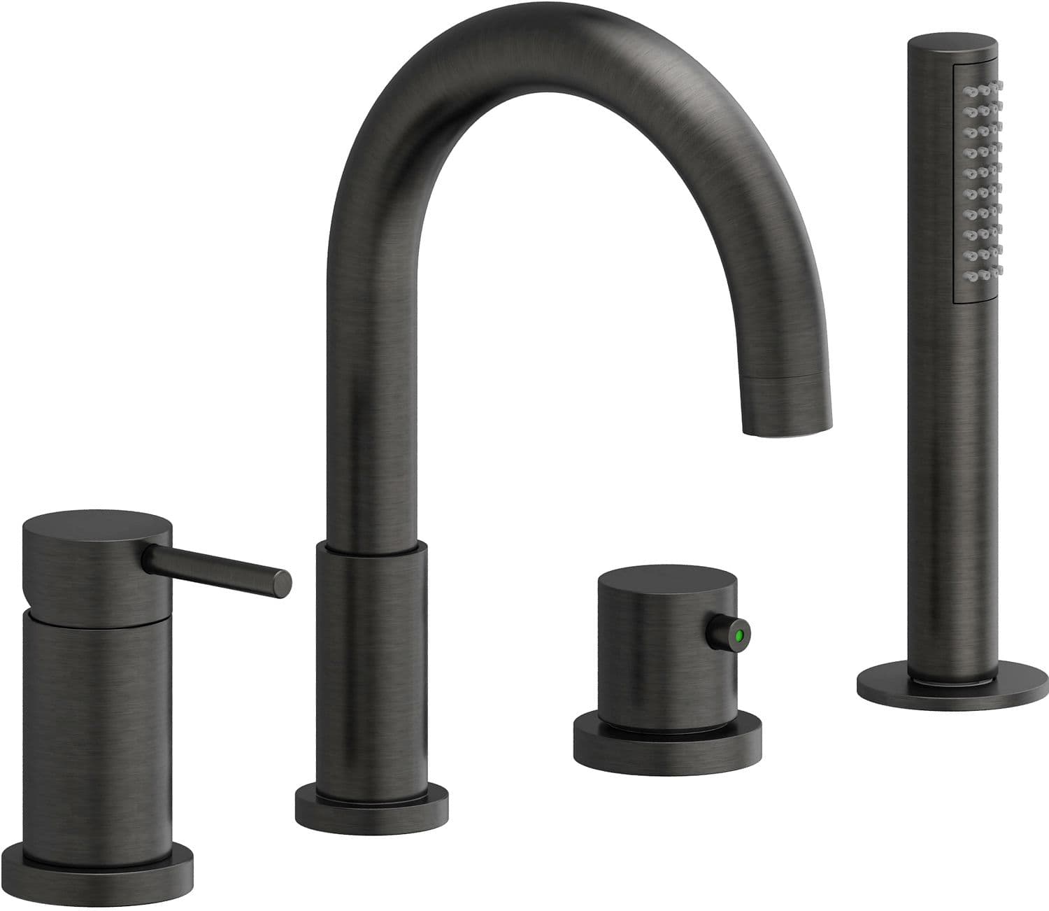 MITIGEUR BAIN 4TROUS MONTAGE BORD DU BAIN LIVE NOBILI GRAPHITE BROSSÉ