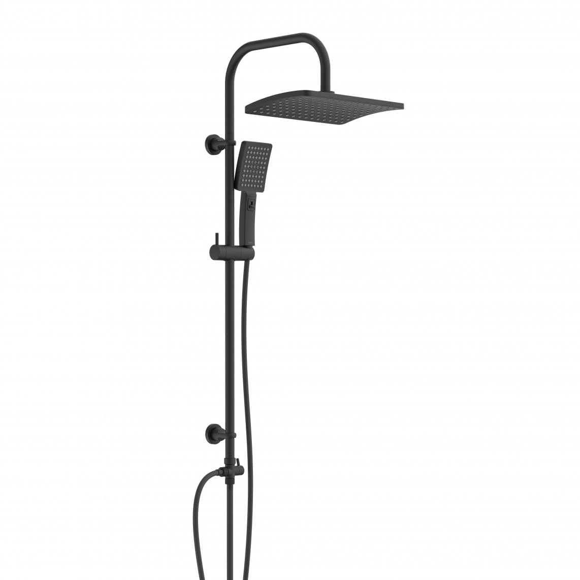 60666 MALLORCA Set douche de pluie, noir mat