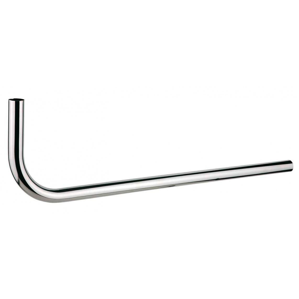 98819000 Tube de chasse d'eau 90° droit, chromé, 700 mm x 200 mm