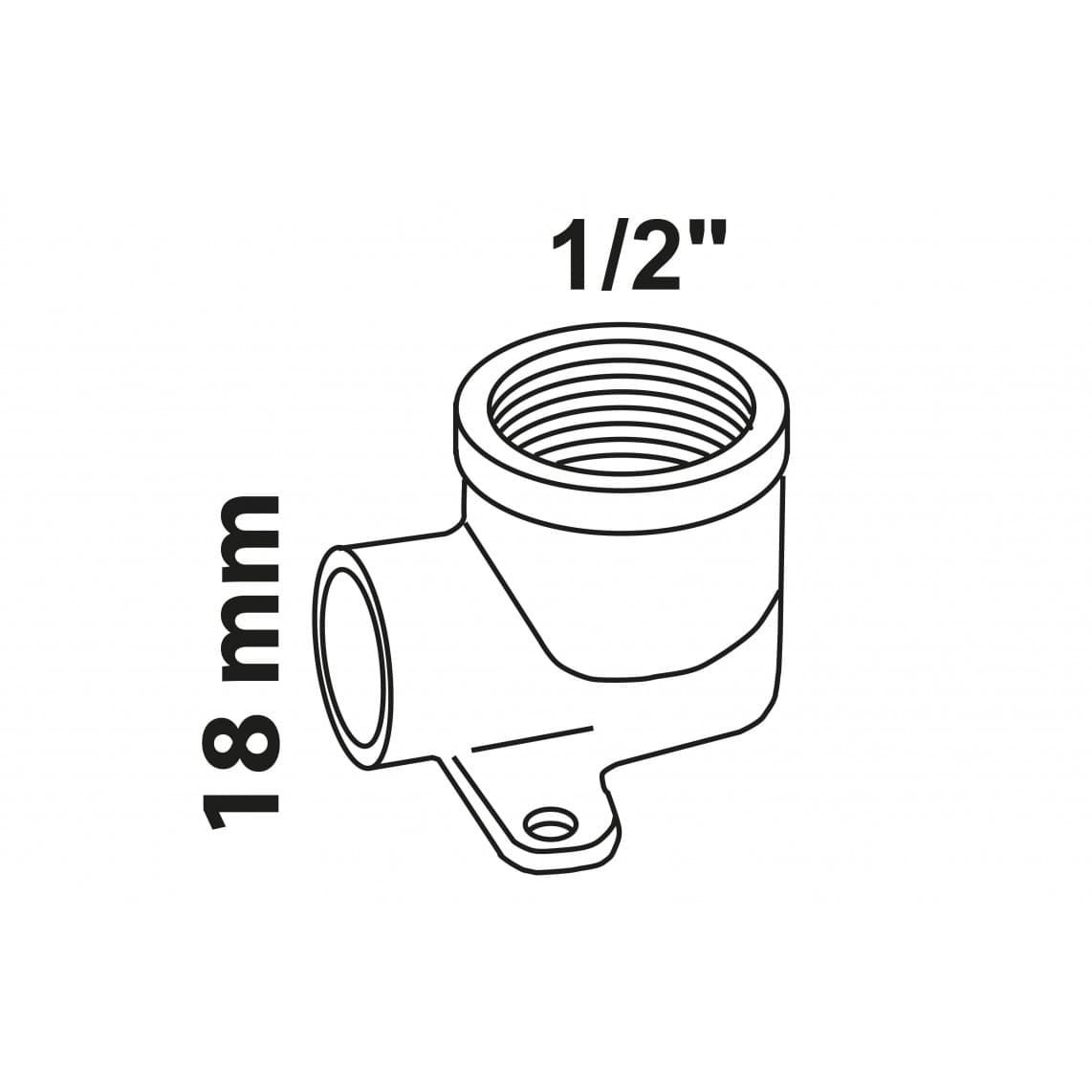 989123017 BR disque mural, vierge, 18 mm x 1/2" F, 1 manchon (4472g)