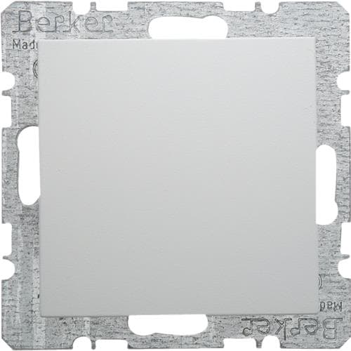 Cache - trou avec support métallique Berker S.1 / B.3 / B.7 Blanc polaire, brillant