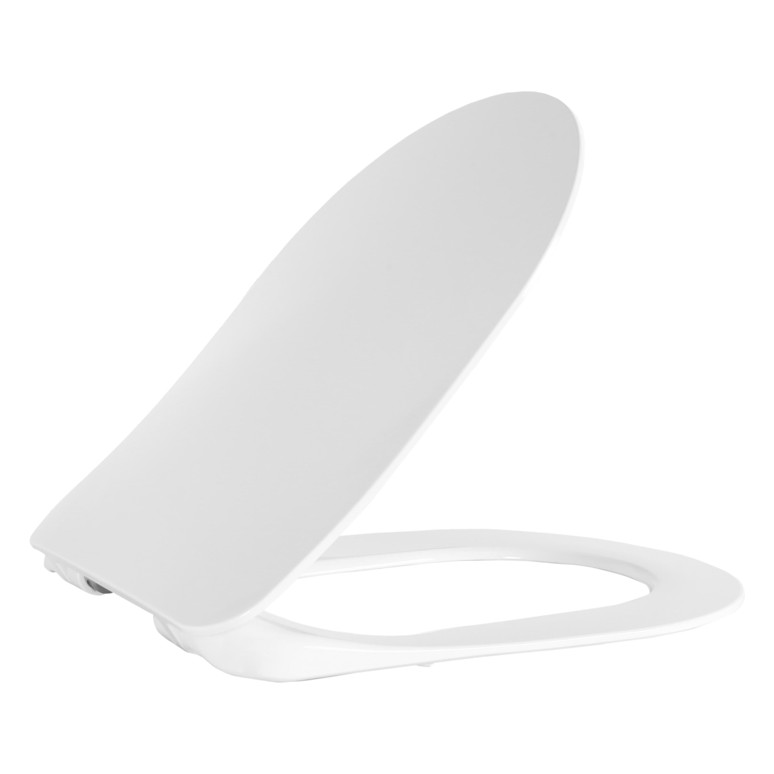 CREAVIT NORA ABATTANT WC - MODÈLE D - DESIGN FIN - FREIN DE CHUTE - DÉCLIPSABLE - DUROPLAST - CHARNIÈRES EN INOX - BLANC BRILLANT