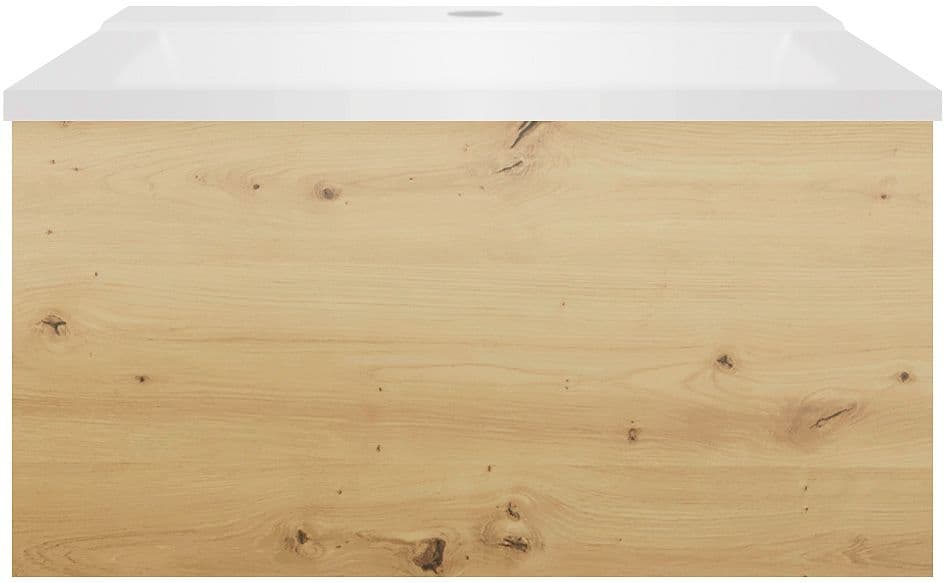 SOUS MEUBLE COFFEE 1 TIROIR 60 CHENE DECOR URBAN+LAVABO BLANC MAT