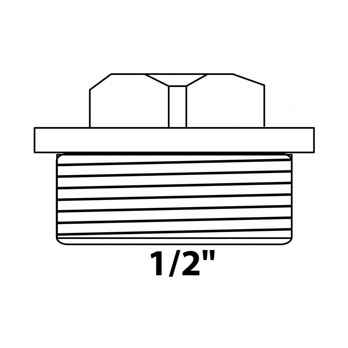 989422355 LT bouchon, vierge, 1/2" M
