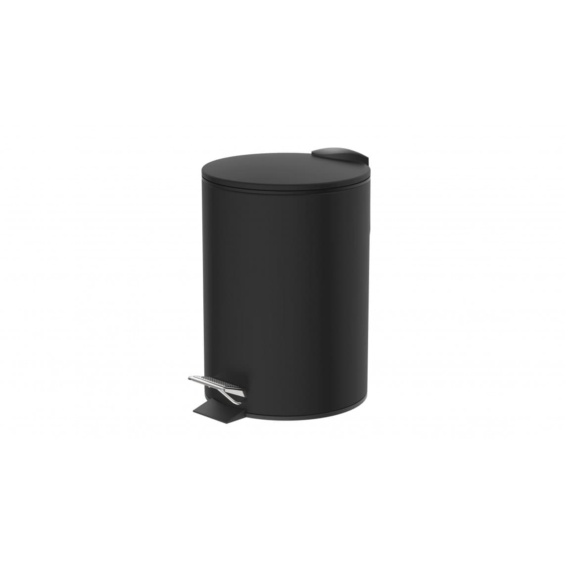 BA0302 poubelle cosmétique à pédale, noir, env. 3 l, avec frein de chute