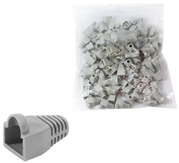 Capuchon coloré pour fiche modulaire RJ45 catégorie 5E Gris pour câble avec un diam de +/- 5.8mm