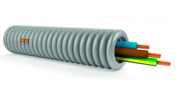 Tube précâblé Vob 3G1.5 diamètre 16mm en rouleau de 50m classe CPR: ECA