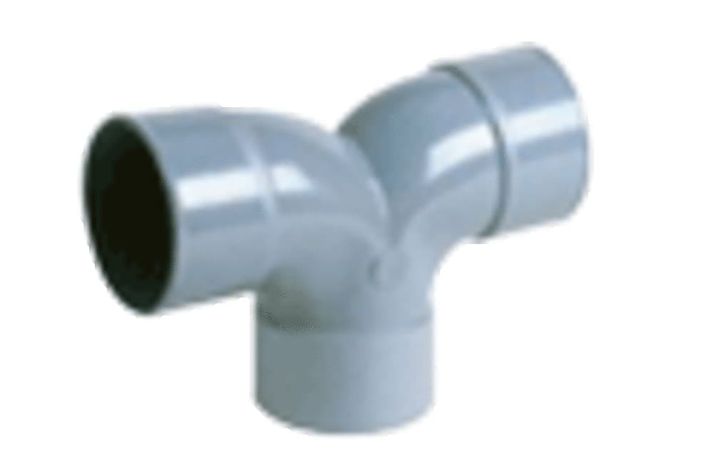 Nicoll raccord à coller PVC coude double 87,3° FFF 40 gris