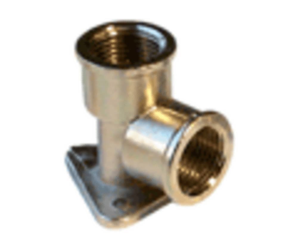 Culasse simple chromé alimentation tube cuivre 1/2"F x 1/2"F