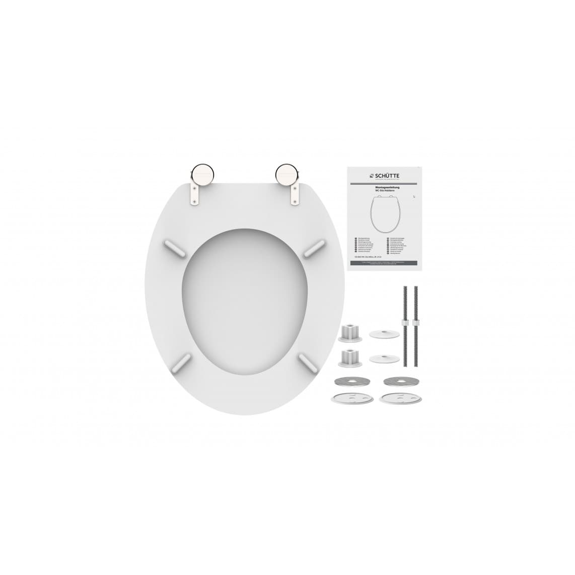 84000 WC-bril met houtkern WHITE