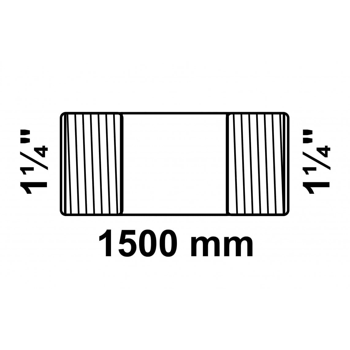 989829855 FM mamelon double, galvanisé, 1 1/4" x 1500 mm, (23)