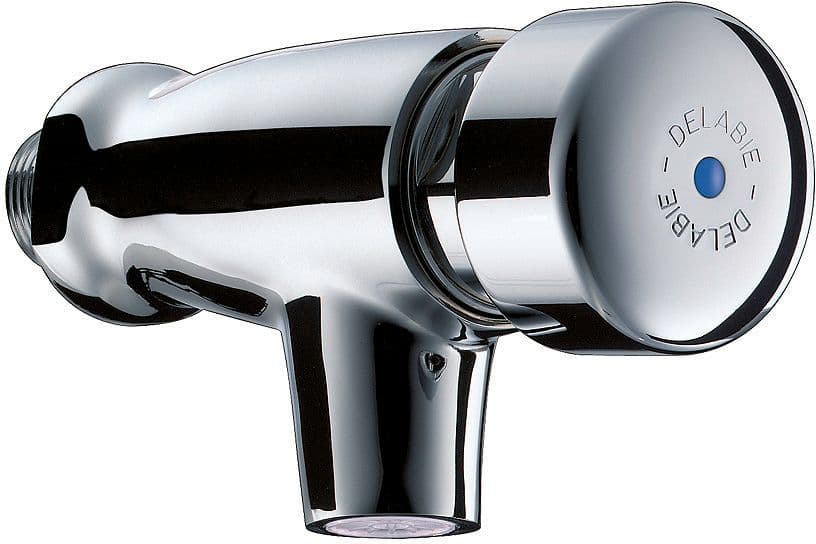 ROBINET MURAL TEMPORISE EAU FROIDE TEMPOSTOP DELABIE 7 SEC CHROME