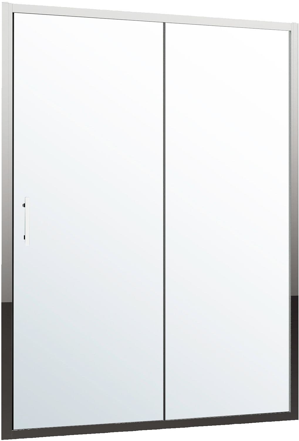 PORTE COULISSANTE TWIST 116-122 H195 CHROME-CLAIR