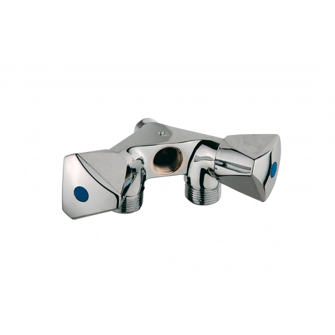986321113 GA-Vanne murale double, 1/2" M x 3/4" M x 1/2" F, avec clapet anti-retour