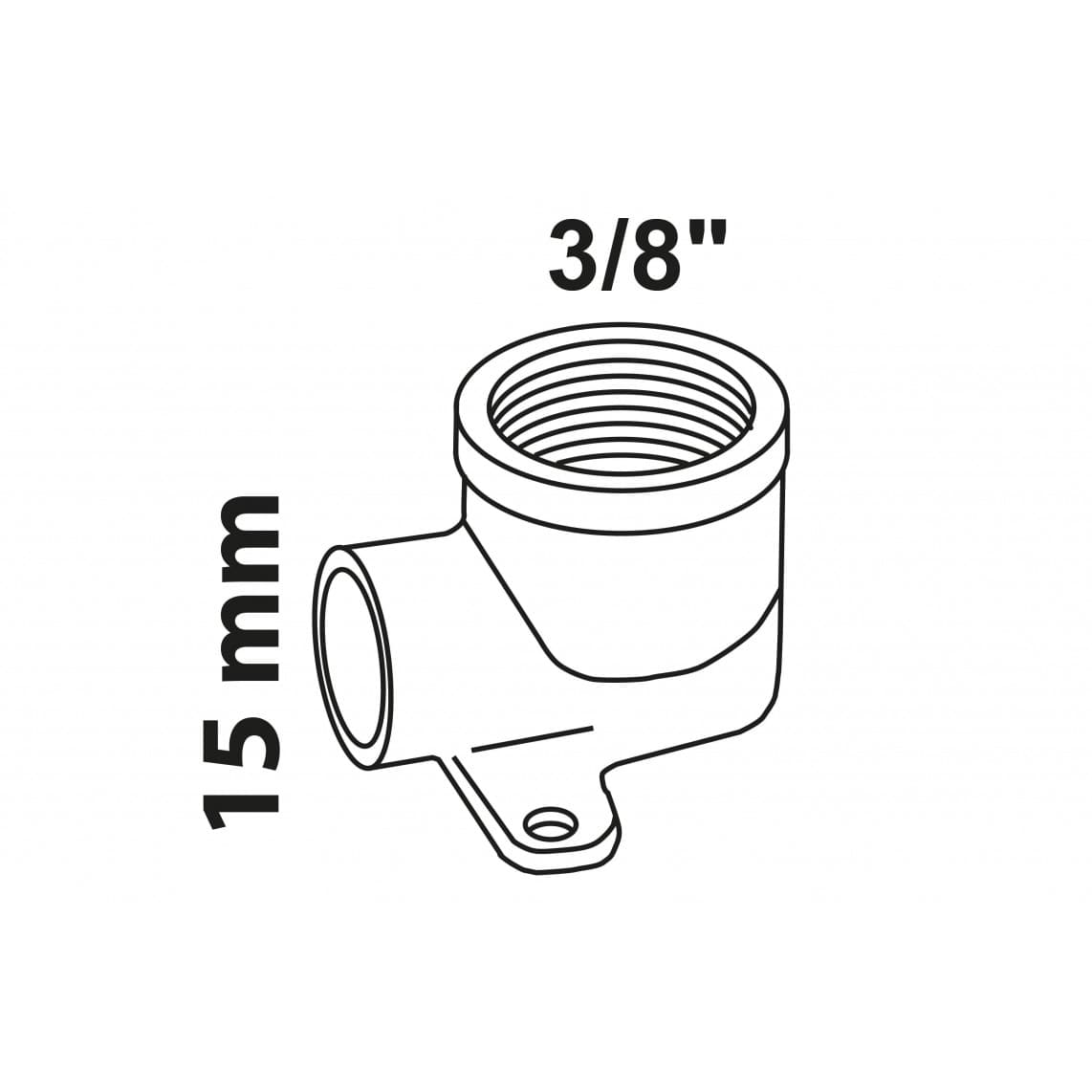 989128055 BR disque mural, vierge, 15 mm x 3/8" F, 1 manchon (4472g)