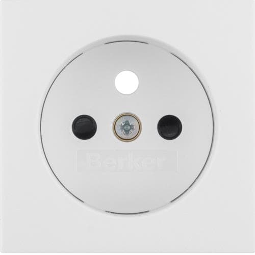 Sets de finition pour prise de courant avec terre Berker S.1 / B.3 / B.7 Blanc polaire, mat