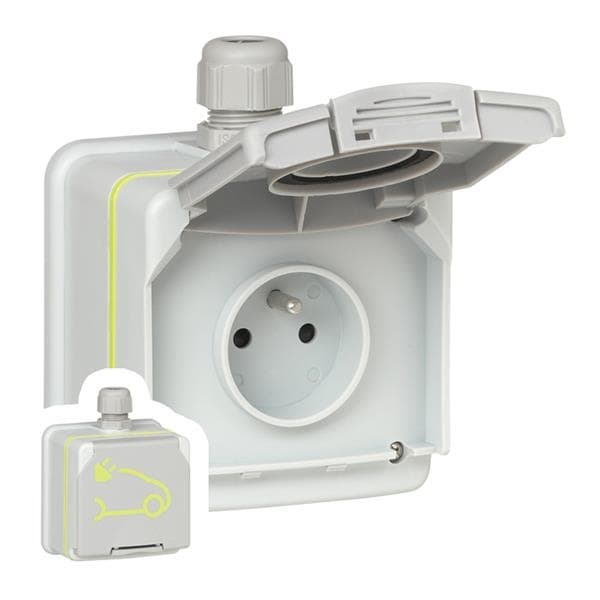 Prise en saillie VE 3,2kVA modulaire 2 - IP66 - IK08