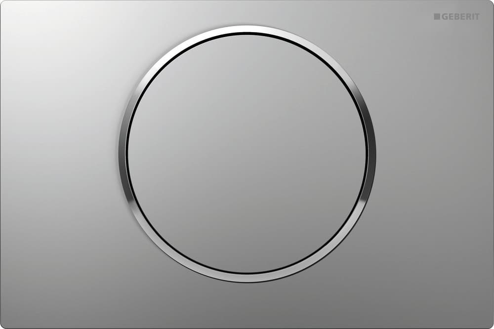 Geberit Sigma10 plaque de commande avec une touche de commande mat/chrome