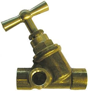 ROBINET D'ARRET A SOUDER POUR PURGEUR LAITON 15MM
